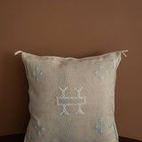 Moroccan Cushion Grey Blue