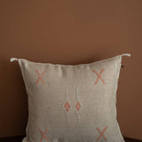 Moroccan Cushion Grey Peach